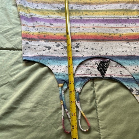 Seneca Rising PacSun Tank Rainbow Striped Flowy Top M Medium - Picture 9 of 11